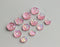 20pcs  12mm Faux Druzy Resin Pink Cabochons, Glitter Resin Cabochons,Earring material