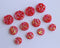 20pcs  12mm Faux Druzy Resin red Cabochons, Glitter Resin Cabochons,Earring material