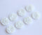 20pcs  white 12mm Faux Druzy Resin Cabochons, Glitter Resin 12mm Cabochons