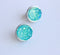 20pcs blue 12mm Faux Druzy Resin Cabochons, Glitter Resin 12mm Cabochons