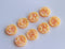 20pcs Orange 12mm Faux Druzy Resin Cabochons, Glitter Resin 12mm Cabochons