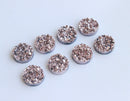 20pcs 12mm Faux Druzy Resin Cabochons, Glitter Resin 12mm Cabochons