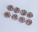 20pcs 12mm Faux Druzy Resin Cabochons, Glitter Resin 12mm Cabochons