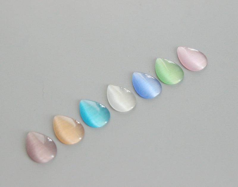 10 pieces Teardrop glass 10x14mm 13x18mm Cabochon