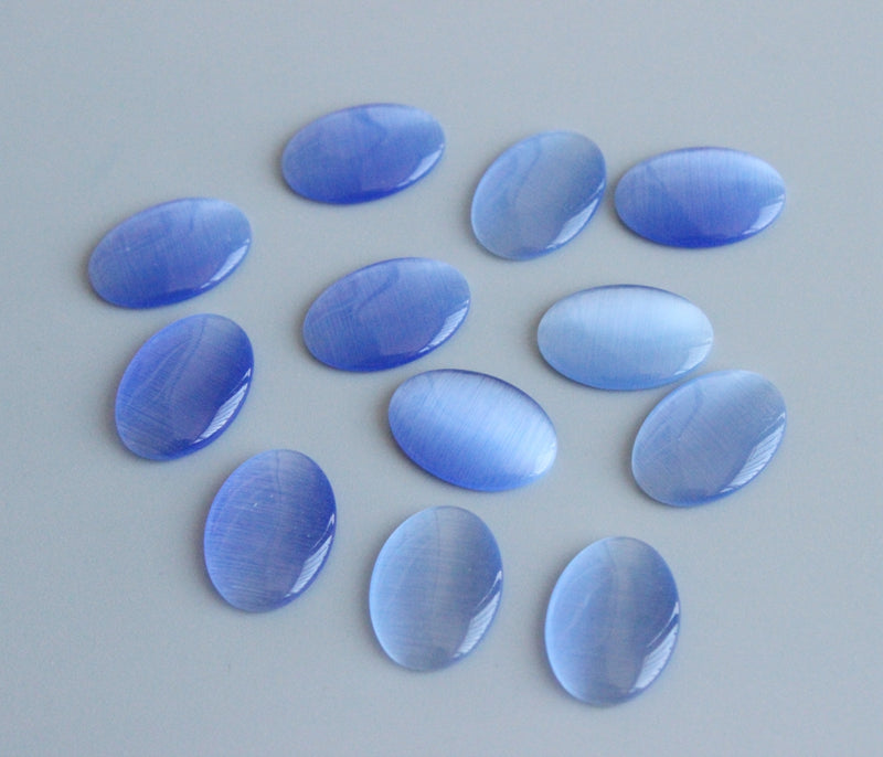 10 pieces oval 10x14mm 13x18mm 18x25mm glass Cabochons