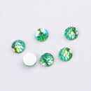 20pcs 8mm Druzy Cabochons,Mermaid Cabochons,8mm Resin Resin drill, fish scale Cabochons