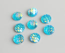 20pcs 8mm Druzy Cabochons,Mermaid Cabochons,8mm Resin Resin drill, fish scale Cabochons