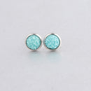 20pcs 8mm Faux Druzy Resin Gypsophila Stainless steel earrings