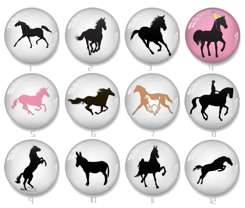 Handmade Round Photo Glass Cabochon animal 2027B