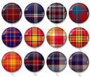 Handmade Round Photo Glass Cabochon Checkered 2492B