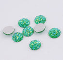 20pcs 14mm Druzy Cabochons Faux Druzies Cabochon, Resin Kawaii Glitter Cabs Jewelry Findings