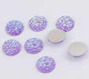 20pcs 14mm Druzy Cabochons Faux Druzies Cabochon, Resin Kawaii Glitter Cabs Jewelry Findings