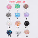 20pcs 14mm Druzy Cabochons Faux Druzies Cabochon, Resin Kawaii Glitter Cabs Jewelry Findings