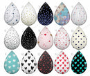 Handmade Teardrop Photo Glass Cabochons B167