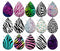 Handmade Teardrop Photo Glass Cabochons Streaks B170