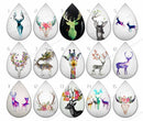 Handmade Teardrop Photo Glass Cabochons Animal B200