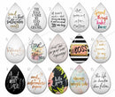 Handmade Teardrop Photo Glass Cabochons sentence B201