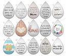 Handmade Teardrop Photo Glass Cabochons sentence B209