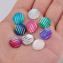 20pcs  12mm stripe Druzy Cabochons Faux DruziesCabochon, Resin Kawaii Glitter Cabs Jewelry Findings