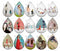 Handmade Teardrop Photo Glass Cabochons character B215