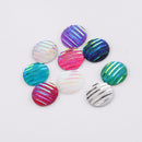 20pcs  12mm stripe Druzy Cabochons Faux DruziesCabochon, Resin Kawaii Glitter Cabs Jewelry Findings