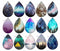 Handmade Teardrop Photo Glass Cabochons sky B223