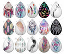 Handmade Teardrop Photo Glass Cabochons honey B255