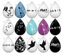 Handmade Teardrop Photo Glass Cabochons B257