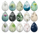 Handmade Teardrop Photo Glass Cabochons B263