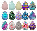 Handmade Teardrop Photo Glass Cabochons B264