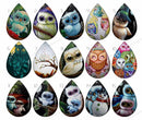 Handmade Teardrop Photo Glass Cabochons B266