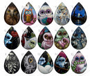 Handmade Teardrop Photo Glass Cabochons B267