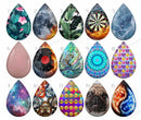 Handmade Teardrop Photo Glass Cabochons B517