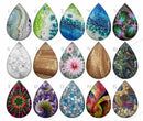 Handmade Teardrop Photo Glass Cabochons B522