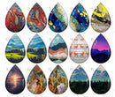 Handmade Teardrop Photo Glass Cabochons B534