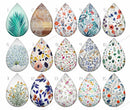 Handmade Teardrop Photo Glass Cabochons B545