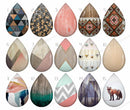 Handmade Teardrop Photo Glass Cabochons geometric B550