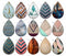 Handmade Teardrop Photo Glass Cabochons geometric B551