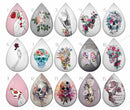 Handmade Teardrop Photo Glass Cabochons B570