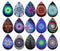 Handmade Teardrop Photo Glass Cabochons pattern B577