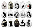 Handmade Teardrop Photo Glass Cabochons Animal B581