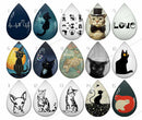 Handmade Teardrop Photo Glass Cabochons Animal B583