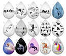 Handmade Teardrop Photo Glass Cabochons B593