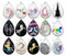 Handmade Teardrop Photo Glass Cabochons unicorn B595