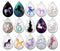 Handmade Teardrop Photo Glass Cabochons unicorn B597