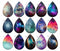 Handmade Teardrop Photo Glass Cabochons Starry sky B601