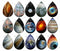 Handmade Teardrop Photo Glass Cabochons Starry sky B604