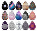 Handmade Teardrop Photo Glass Cabochons pattern B607