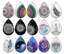 Handmade Teardrop Photo Glass Cabochons pattern B611