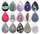 Handmade Teardrop Photo Glass Cabochons pattern B620